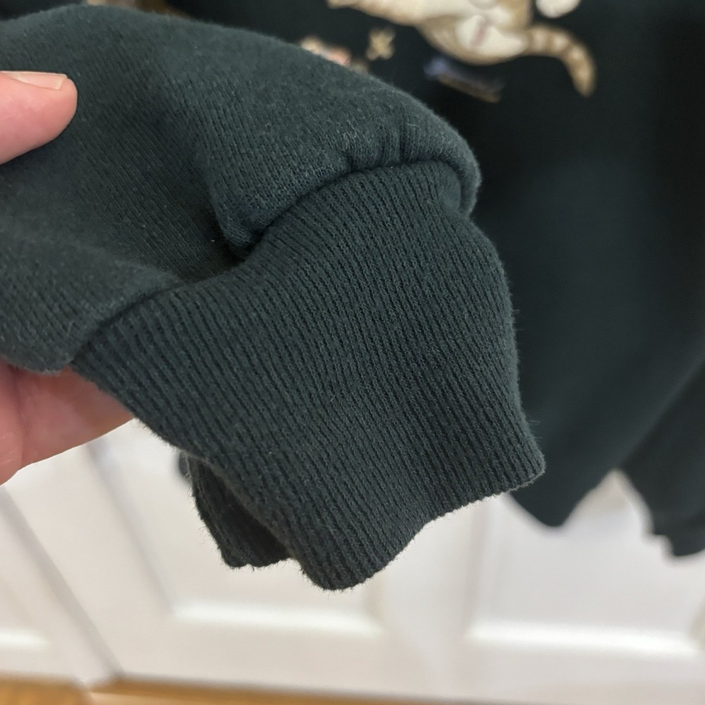 Vintage 90s Morning Sun Kitten Sweatshirt Gandmacore Double Side Print Large - Picture 7 of 10